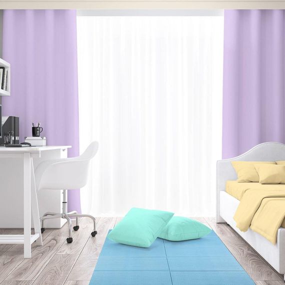 Детский складной термоковрик однотонный 2000х1500х10мм Голубой (297) SW-00001190 | Зображення 6