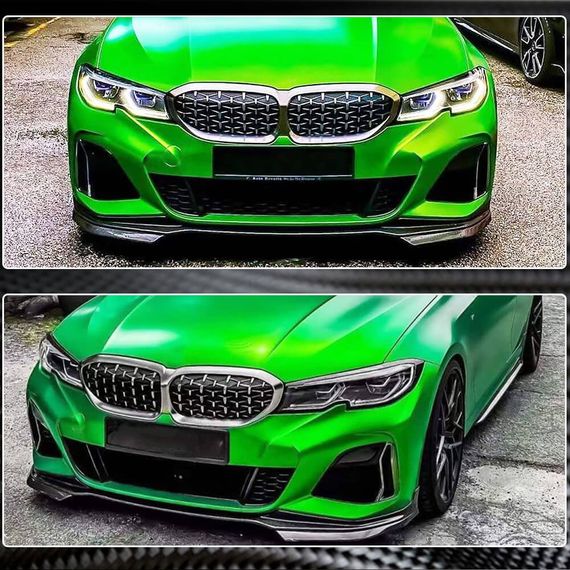 Накладка на передній бампер Lip V3 (для M-Sport 2018-2022, Карбон) для BMW 3 серія G20/21 2018- рр | Зображення 2