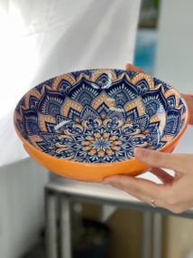 Салатник Olens Тригір'я 102-603-1 25.5х7.5 см 1800 мл оранжевий