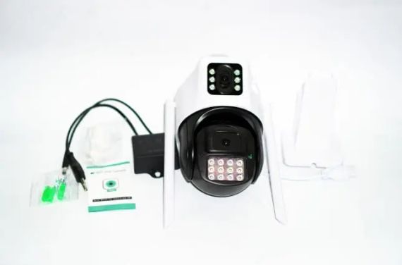 Камера 360  (P12-P6MP)-mpКамера Wifi ptz двойной поклон 3mp+3mp= 6mp камера +12v2a power *icsee | Зображення 3