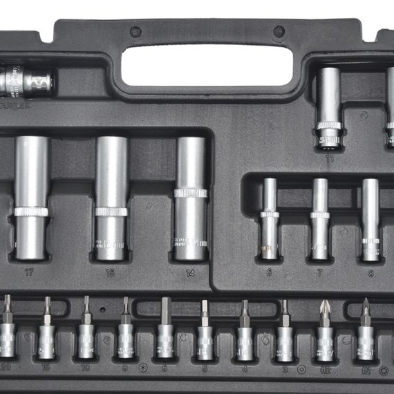Набор инструментов профессиональный 1/2" и 1/4" 94 ед. WERK 70222 | Зображення 5