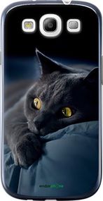 Чохол на Samsung Galaxy S3 Duos I9300i Димчастий кіт "825t-50-2448"