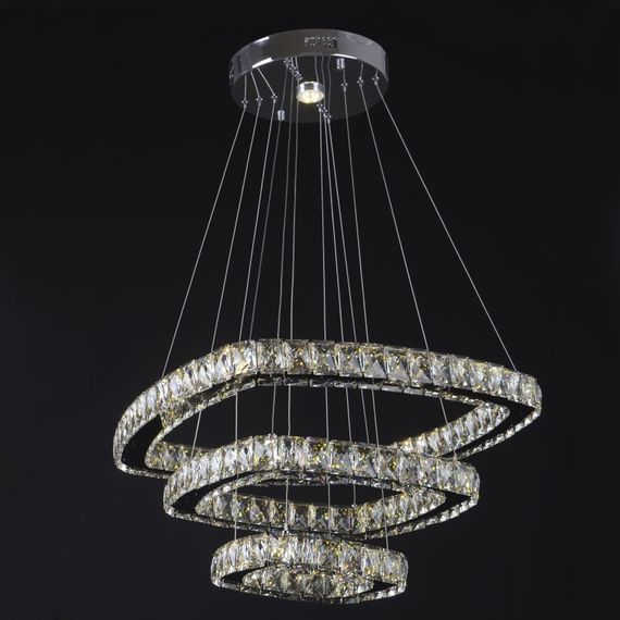 Люстра подвесная хрустальная LED 60W NW CH (BR-970S/3) | Зображення 3
