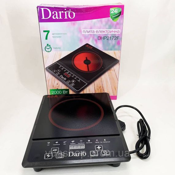 Варочная настольная плита DARIO DHP2172F 2000 Вт, Плита электро для домашнего приготовления LA-42 | Зображення 5