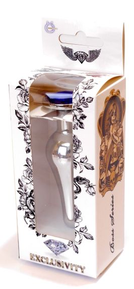 Анальная пробка Boss Series - Jewellery Silver BUTT PLUG Dark Blue, BS6400077 sexstyle | Зображення 7