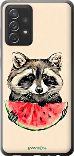 Чохол на Samsung Galaxy A72 A725F Єнотик з кавуном "4605t-2247-2448"