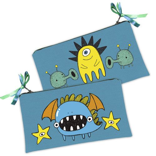 Косметичка жіноча Монстры 20х12 см (K_22DT014)