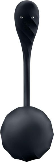 Смарт-віброяйце Satisfyer Ribbed Petal Connect App Black, керування зі смартфона, пульт ДК Sex Aura | Зображення 3