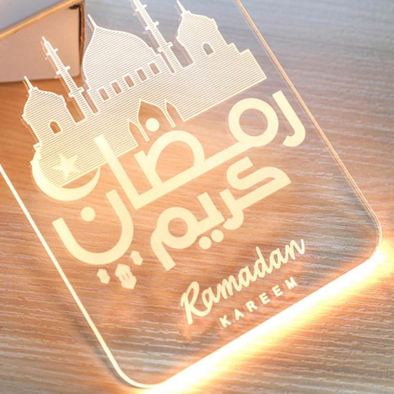 Декоративная LED лампа Ramadan, набор 2шт, на батарейках, украшение на стену или окно Рамадан | Зображення 1