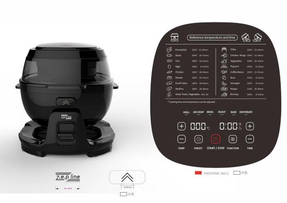 Smart-Аерофритюрниця з функцією обертання на 18 програм Zepline ZP-140 10 літрів 4000Вт | Зображення 3