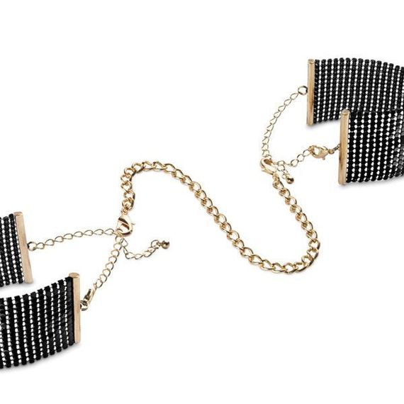 Наручники Bijoux Indiscrets Desir Metallique Handcuffs - Black, металеві, стильні браслети | Зображення 1
