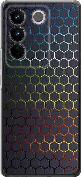 Чехол на Vivo S16 Pro Переливающиеся соты "498u-3123-17620"