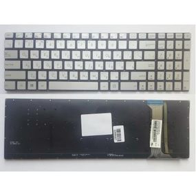 Клавиатура ноутбука ASUS N551/N552/N751/R555/G551/GL551/G552V/GL752VW серебр/подсв (A46141)