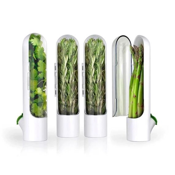 Контейнер органайзер для хранения зелени 25*9,5 см в холодильник HERB SAVER HZ-11 для овощей | Зображення 1