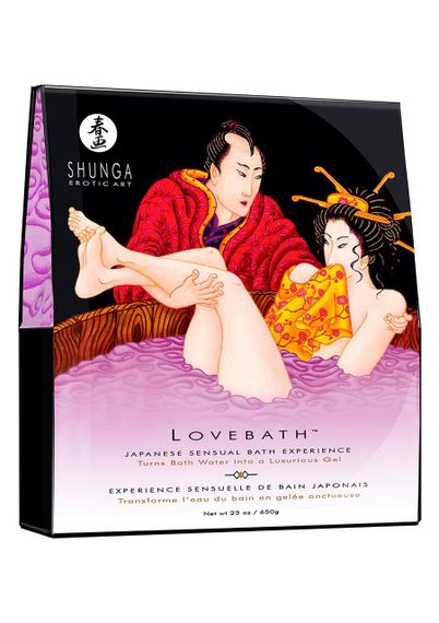 Гель для ванни Shunga LOVEBATH – Sensual Lotus 575 г, робить воду ароматним желе зі SPA-ефектом Sex Aura