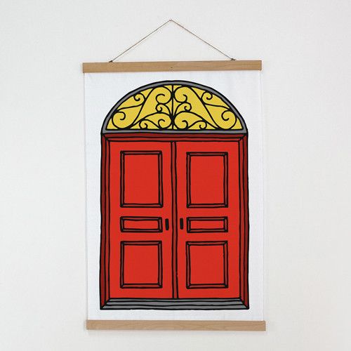 Тканинний постер на стіну Двері 60х93 см (TPSR_23NY010)
