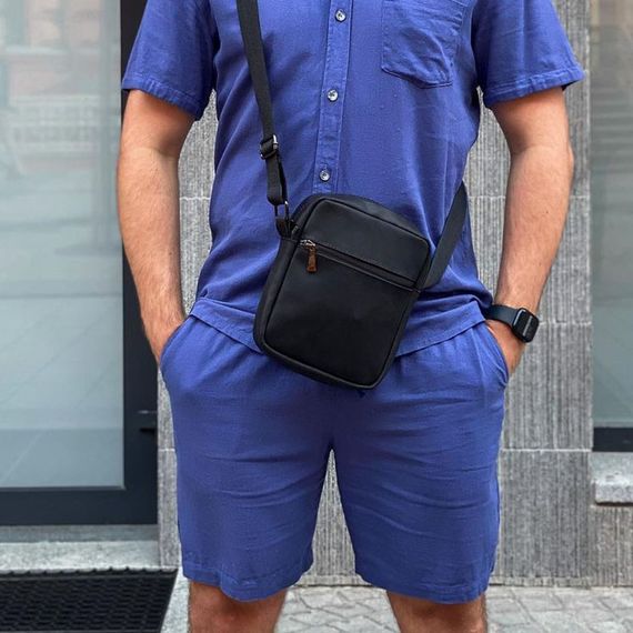 Набор 2 В 1! Сумка + Фонарь! Качественная мужская сумка из натуральной кожи + Тактический фонарь POLICE | Зображення 6