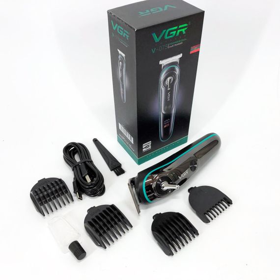 Электробритва для стрижки головы VGR, Триммер с насадками разной длины, Електромашинка для стрижки FN-19 | Зображення 6