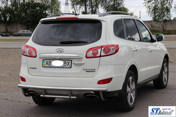 Задня дуга AK002-2 (нерж.) для Hyundai Santa Fe 2 2006-2012рр | Зображення 3