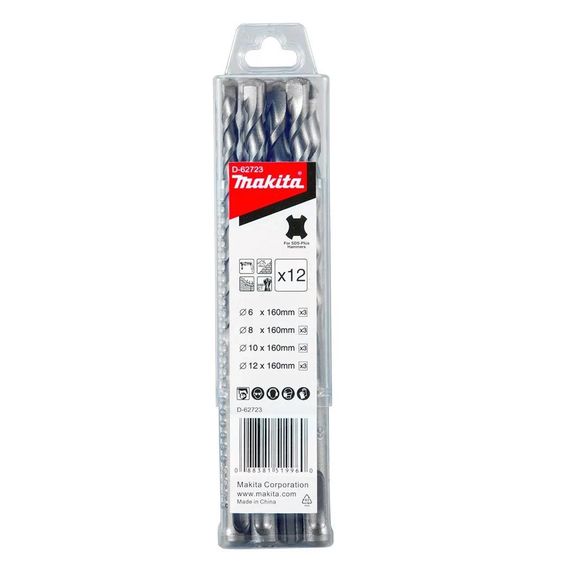 Набір бурів для перфоратора SDS-Plus Makita D-62723 (12 шт) | Зображення 1
