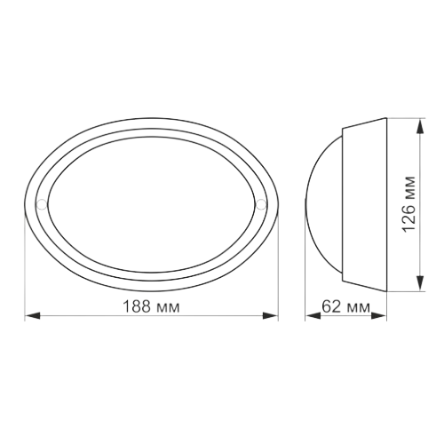 LED Світильник ЖКГ 12W 5000К 220V з датчиком ІК Videx | Зображення 3