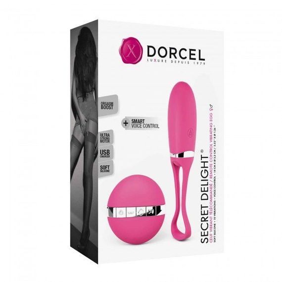 Виброяйцо Dorcel Secret Delight Magenta с пультом ДУ, с турборежимом и голосовым управлением | Зображення 6
