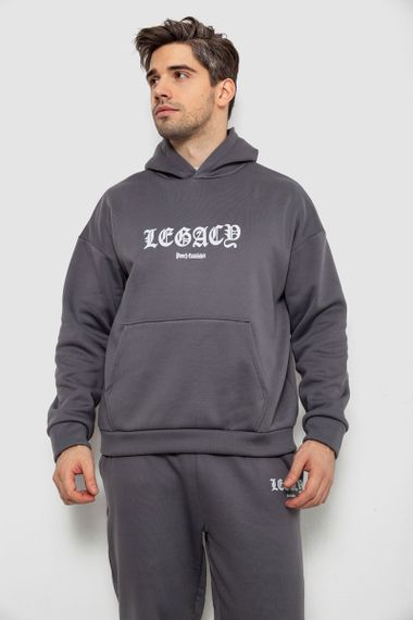 Спортивный костюм мужской на флисе, цвет темно-серый, 238R57046 | Зображення 1