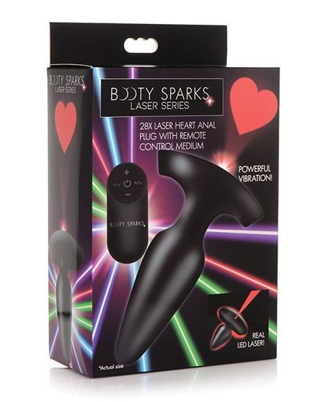 Анальна пробка з пультом Laser Heart Siliconen Anaal Plug Sex Aura | Зображення 3