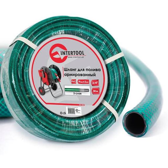 Шланг INTERTOOL GE-4045 для поливу 3-шари 3/4"армов.30м PVC