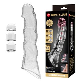 Подовжуюча насадка на член - Pretty Love Extension Penis Sleeve Clear, 28 см