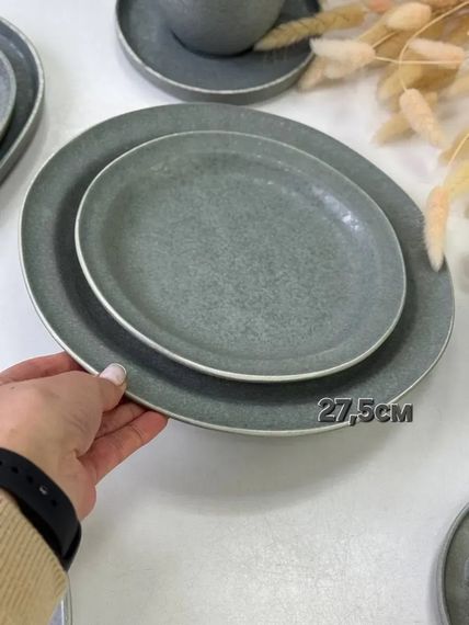Тарілка кругла Olens Конкрето 101-0417 2.5х27.5 см сіра | Зображення 1