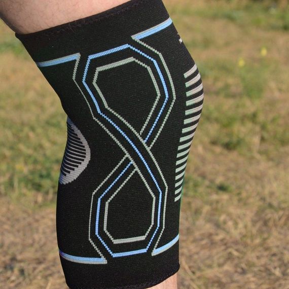 Наколінники спортивні Паверплей PP-4099 Knee Support Чорно/Сині S/M (пара) | Зображення 4