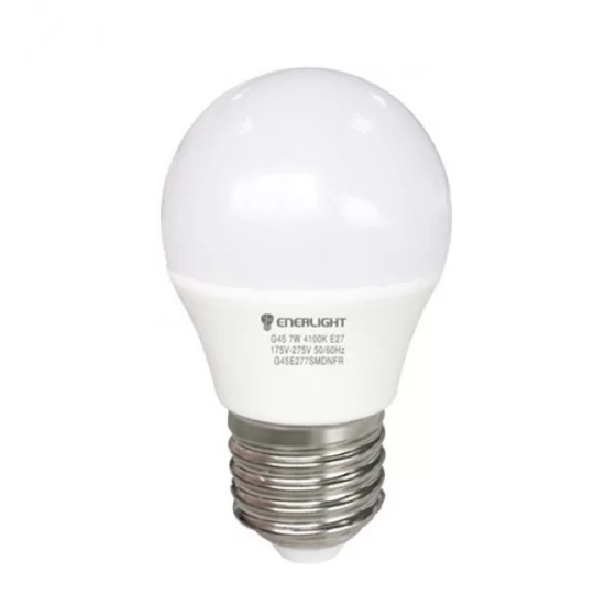 Лампа G45 7W E27 4100К 175-275V LED Enerlight