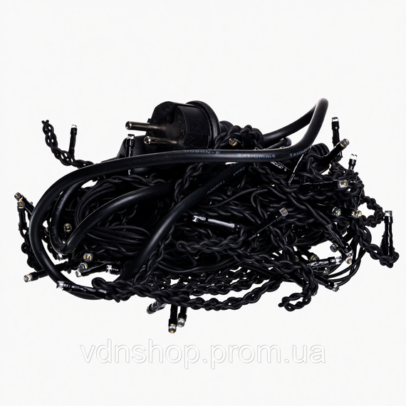 Новорічна гірлянда вулична Бахрома 6 м 105 LED чорний провід Жовтий 6МBY | Зображення 3