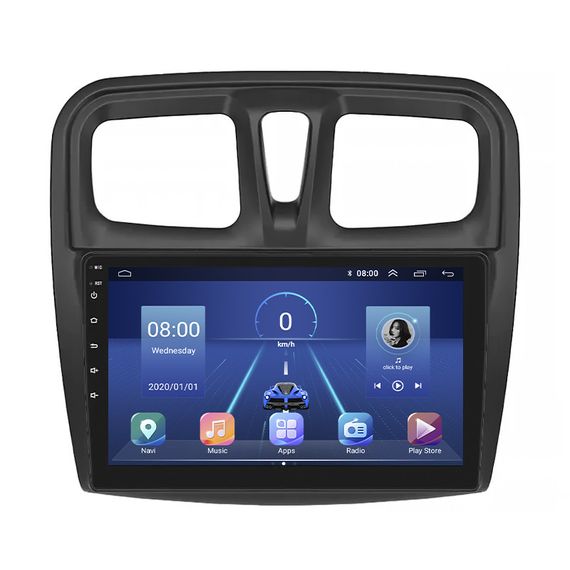 Штатная магнитола 9" Lesko для Renault Sandero II 2013-2018 6/128Gb 4G Wi-Fi GPS Top Android Рено