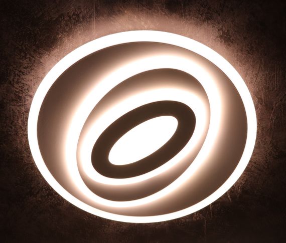Люстра світлодіодна стельова LED світильник для квартири на стелю лед з пультом 25134 Білий 6х50х50 см. | Зображення 2