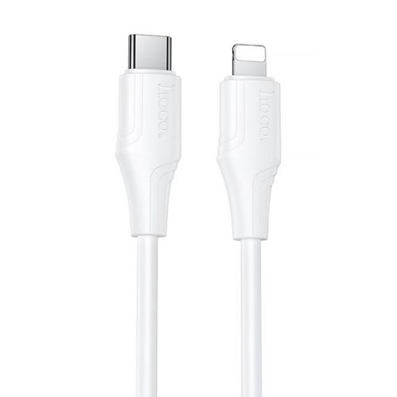 Дата кабель Hoco X124 Bien silicone Type-C to Lightning 27W (1m) White