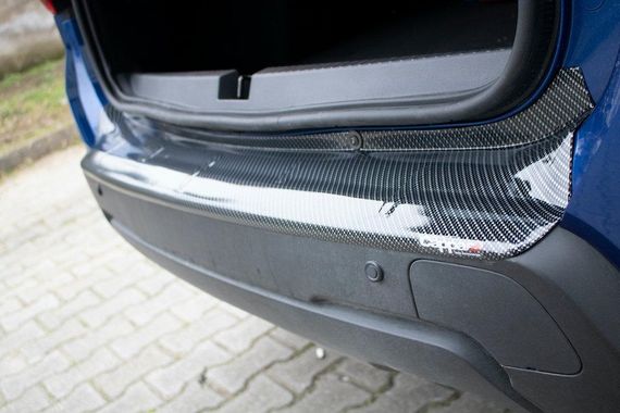 Накладка на задний бампер EuroCap (ABS, под карбон) для Renault Duster 2018↗ гг. | Зображення 3