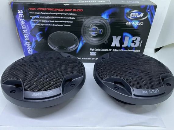 Автомобильные колонки BM Boschmann XJ3-553B 13см 300W динамики коаксиальные трехполосные с термостойкой звуковой катушкой Черные | Зображення 3