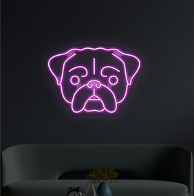 Неоновий світильник Мопс 360х270 acr-n000030