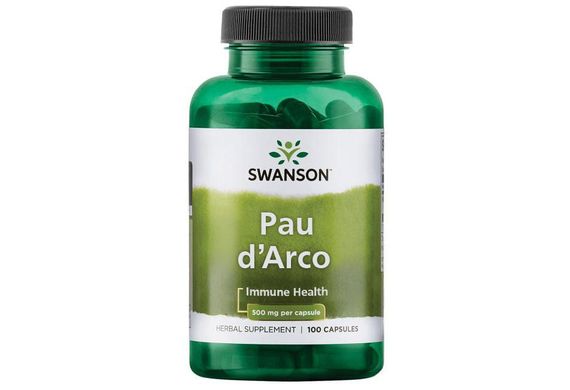 Кора муравьиного дерева Swanson Pau D'Arco 500 mg 100 caps