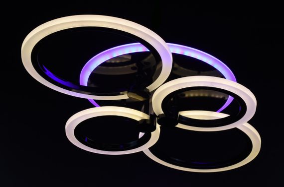 Люстра світлодіодна стельова LED світильник для квартири на стелю лед 26328 Чорний 10х39х61 см. | Зображення 8