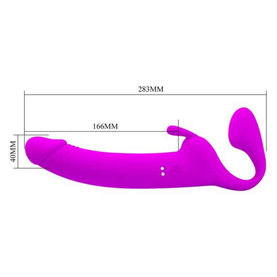Безремневий страпон ZANINI, 10 vibration functions 10 thumping functions Sex Aura | Зображення 3