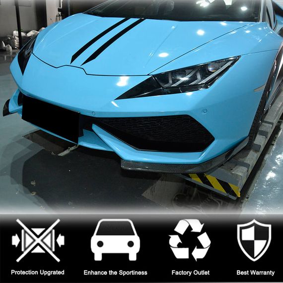 Накладки на передній бампер Flap V1 (Карбон) для Lamborghini Huracan 2014- рр | Зображення 6