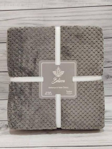 Плед Belizza Akustik antrasit 200х220см Микрофибра