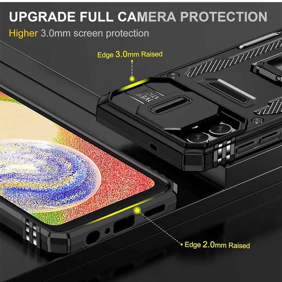 Ударостійкий чохол Camshield Army Ring для Samsung Galaxy A05 Чорний / Black | Зображення 5