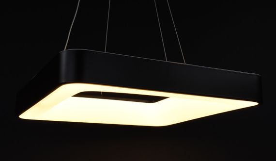 Люстра світлодіодна підвісна LED світильник для квартири на стелю лед з пультом 27552 Чорний 25-90х48х48 см. | Зображення 2