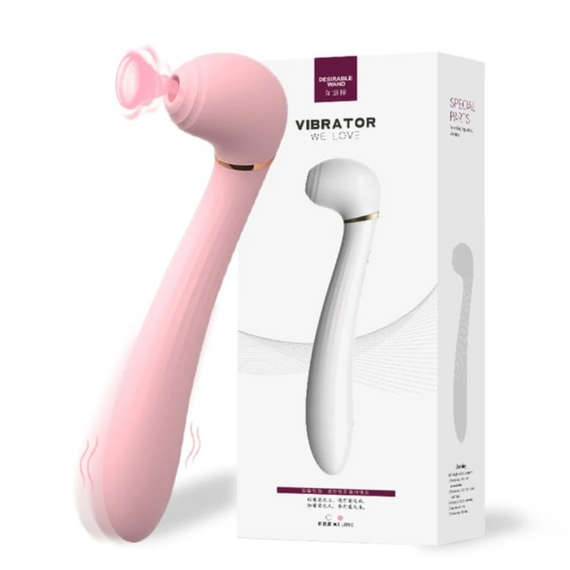 Вибромассажёр вакуум и вибрация "Desirable wand", 10 режимов, цвет розовый sexstyle