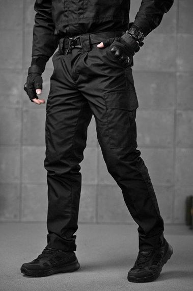 Тактичні штани рипстоп pyramid поліція чорний ВТ5058 | Зображення 1