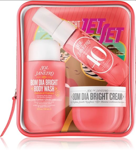 Подарунковий набір Sol de Janeiro Jet Set Bom Dia Bright (body wash, body cream, perfume mist)